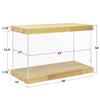 BenchPro Clear Acrylic Display Case for Trophy, Collectibles, Assemble Cube Display Box Stand Dust Proof Protection Showcase for Action Figures Toys. (1.75" Thick Wood, 16" H x 24" L x 12" D) view 3