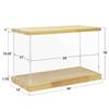 BenchPro Clear Acrylic Display Case for Trophy, Collectibles, Assemble Cube Display Box Stand Dust Proof Protection Showcase for Action Figures Toys. (1.75" & 1" Thick Wood, 16" H x 24" L x 12" D) view 3