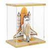 BenchPro Clear Acrylic Display Case for Trophy, Collectibles, Assemble Cube Display Box Stand Dust Proof Protection Showcase for Action Figures Toys. (1" Thick Wood, 21" H x 17" L x 12" D) view 2