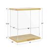 BenchPro Clear Acrylic Display Case for Trophy, Collectibles, Assemble Cube Display Box Stand Dust Proof Protection Showcase for Action Figures Toys. (1" Thick Wood, 21" H x 17" L x 12" D) view 3