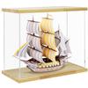 BenchPro Clear Acrylic Display Case for Trophy, Collectibles, Assemble Cube Display Box Stand Dust Proof Protection Showcase for Action Figures Toys. (1" Thick Wood, 21" H x 24" L x 12" D) view 2