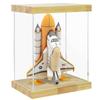 BenchPro Clear Acrylic Display Case for Trophy, Collectibles, Assemble Cube Display Box Stand Dust Proof Protection Showcase for Action Figures Toys. (1.75" Thick Wood, 21" H x 17" L x 12" D) view 2