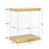 BenchPro Clear Acrylic Display Case for Trophy, Collectibles, Assemble Cube Display Box Stand Dust Proof Protection Showcase for Action Figures Toys. (1.75" Thick Wood, 21" H x 17" L x 12" D) view 3