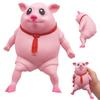 Novelty Cute Squishy Toy Pink Pig Gifts for Kids Adults, Decompress and Stress Stretch Animal Anxiety Relief Autism Disorders, Funny Pig Man Sensory Stress Toy for Girl Boy view 1