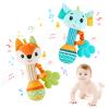 Baby Rattles 0-6 MonthsBaby Soft Rattles ShakerHand Grab Sensory Shaker,Teething Toys for Babies 6-12 monthsSensory Plush Animal Toys For 0 3 6 9 12 Months Newborn Toys, 2PCS view 1