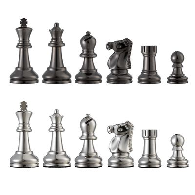 Bobby Fischer Ultimate Metal Staunton Chess Set with 3.75 in. King  Weighted Chess Pieces Only, Silver & Black, Luxury Chess Set, & Premium Tournament Chess Set for Adults
