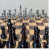 Bobby Fischer Ultimate Metal Staunton Chess Set with 3.75 in. King  Weighted Chess Pieces Only, Silver & Black, Luxury Chess Set, & Premium Tournament Chess Set for Adults view 2
