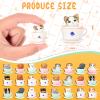 Sratte 24 Pcs Cat Dog Figurines Playset Miniature Resin Puppy Kitten Figures Cute Teacup Dog Cat Cake Topper Realistic DIY Mini Animals Coffeecup Pets for Birthday Gift Micro Landscape Craft Ornament view 2