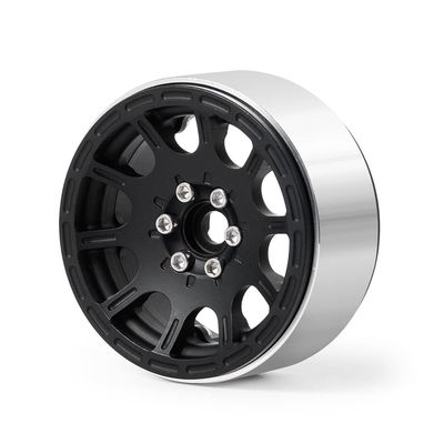 1/2/4pcs 1.9'' Alloy Metal Beadlock Wheel Rims for 1/10 Scale AXIAL SCX10 D90 CC01 RC Crawler Car Upgrade Parts (Color : Black 1PCS)