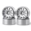 1/2/4pcs 1.9'' Alloy Metal Beadlock Wheel Rims for 1/10 Scale AXIAL SCX10 D90 CC01 RC Crawler Car Upgrade Parts (Color : Silver 4PCS) view 1