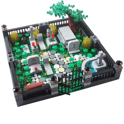 BAENRCY Halloween Haunted Mini Bricks Toys Set Cemetery Set Building Blocks Architecture Building Bricks Kit DIY Building Set Compatible All Major Brands (#1)