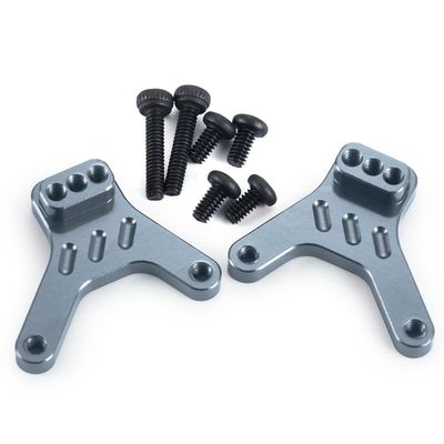 2Pcs Aluminum Rear Shock Towers Mount for Kyosho Jimny 1/18 Mini-Z 4x4 Jeep Wrangler Hilux 1/24 RC Crawler Car Model (Color : Titanium)