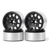 1/2/4pcs 1.9'' Alloy Metal Beadlock Wheel Rims for 1/10 Scale AXIAL SCX10 D90 CC01 RC Crawler Car Upgrade Parts (Color : Black 4PCS) view 1