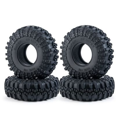 4Pcs 2.2inch 137 * 49mm Beadlock Rubber Tyres Wheel Tires for Axial SCX10 Traxxas TRX-4 1/10 RC Crawler Car Parts
