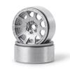 1/2/4pcs 1.9'' Alloy Metal Beadlock Wheel Rims for 1/10 Scale AXIAL SCX10 D90 CC01 RC Crawler Car Upgrade Parts (Color : Silver 2PCS) view 1