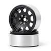 1/2/4pcs 1.9'' Alloy Metal Beadlock Wheel Rims for 1/10 Scale AXIAL SCX10 D90 CC01 RC Crawler Car Upgrade Parts (Color : Black 2PCS) view 1