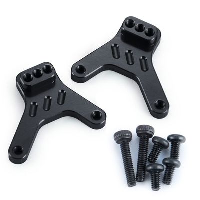 2Pcs Aluminum Rear Shock Towers Mount for Kyosho Jimny 1/18 Mini-Z 4x4 Jeep Wrangler Hilux 1/24 RC Crawler Car Model (Color : Black)