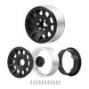 1/2/4pcs 1.9'' Alloy Metal Beadlock Wheel Rims for 1/10 Scale AXIAL SCX10 D90 CC01 RC Crawler Car Upgrade Parts (Color : Silver 1PCS) view 3