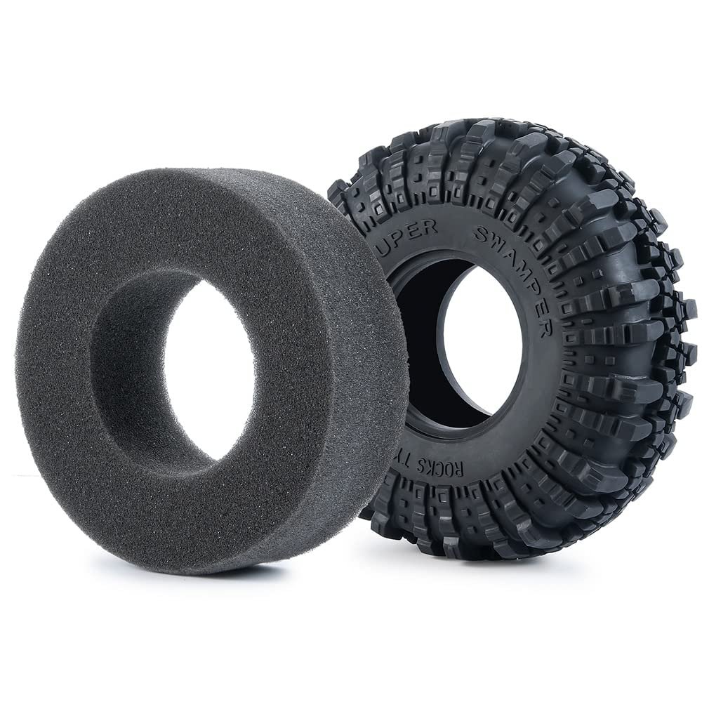 1.9inch/2.2inch Rubber Tyres Wheel Tires for Axial SCX10 Wraith Traxxas TRX-4 1/10 RC Crawler Car Parts Accessories (Color : 2.2inch 4PCS)