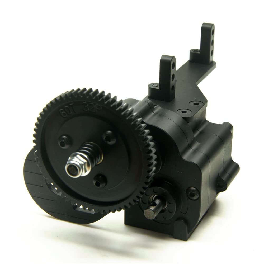 Metal 2 Speed Gearbox Transmission Motor Gear for Axial Wraith SCX10 1/10 RC Crawler Car Upgrade Parts (Color : Gearbox)