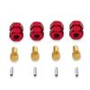 1Set Aluminum Alloy 4mm Extended Wheel Hex Hub Adapter for Axial SCX24 90081 Deadbolt 1/24 RC Crawler Car Universal Part (Color : Red) view 3