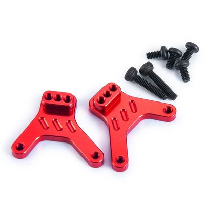 2Pcs Aluminum Rear Shock Towers Mount for Kyosho Jimny 1/18 Mini-Z 4x4 Jeep Wrangler Hilux 1/24 RC Crawler Car Model (Color : Red)