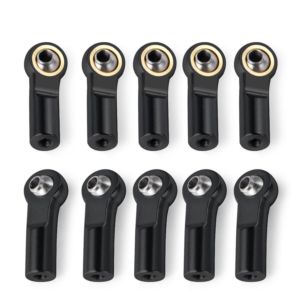 10/20Pcs Metal M3 Ball Head Tie Rod End Joint CW Thread for Axial SCX10 D90 D110 1/10 RC Crawler Car Model Parts (Color : Black 10Pcs)