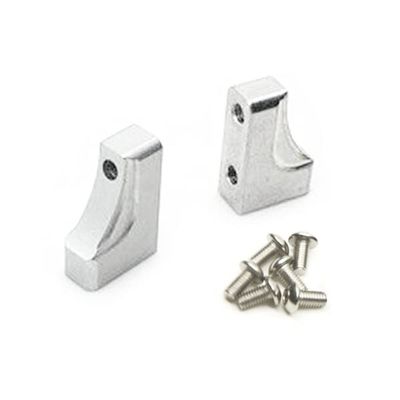 2Pcs Aluminum Servo Mount Bracket for Axial SCX10 90047 Wrangler 1/10 RC Crawler Car Truck Replacement Parts (Color : Silver)