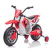 AOKOY 12V Ride On Motorcycle with Training Wheels for Kids, Red view 1