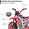 AOKOY 12V Ride On Motorcycle with Training Wheels for Kids, Red view 4