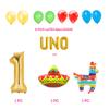 100% LIKED-Uno Birthday Decoration Balloons, Spanish Mexican 1st Birthday, First 1st Birthday, First Fiesta Decorations balloons banner,sign, cinco de mayo 1st birthday view 2