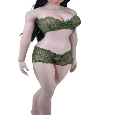 1/6 Scale Female Clothes,Female Lace Bras Briefs Underwear Costume Outfit Clothing for 12inch PH TBL JO Seamless Action Figure Body (Green)
