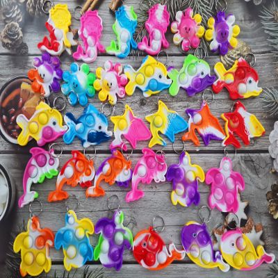 PSDFH 100 Packs Shark Turtle Dolphin Fish Octopus Mermaid Whale Mini Ocean Assorted fidgets for Kids Children Classroom Students Gifts from Teacher,Birthday Party Favors