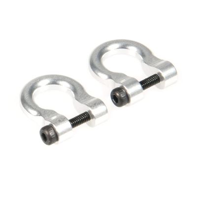 2Pcs Metal Bumper Trailer Hooks Rescue Tow Shackles for TRAXXAS TRX-4 TRX4 1/10 RC Crawler Car Decoration Parts (Color : Silver 2Pcs)