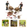KOMBIUDA 12Pcs Miniature Farm Accessories with Farmer Models for Mini Farm Scenes Playsets and Creative Displays for Collectors view 2
