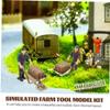 KOMBIUDA 12Pcs Miniature Farm Accessories with Farmer Models for Mini Farm Scenes Playsets and Creative Displays for Collectors view 3