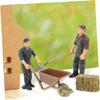 KOMBIUDA 12Pcs Miniature Farm Accessories with Farmer Models for Mini Farm Scenes Playsets and Creative Displays for Collectors view 4