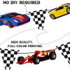 4pcs Race Car Party Banners Racing Car Party Decorations Black and White Pennant Racing Banner Race Cars Birthday Banners for Racer Birthday Sport boy Room Decor view 4