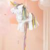 Unique Vibrant Rainbow Unicorn 3D Pull Pinata - Perfect for Birthdays & All Ages view 3