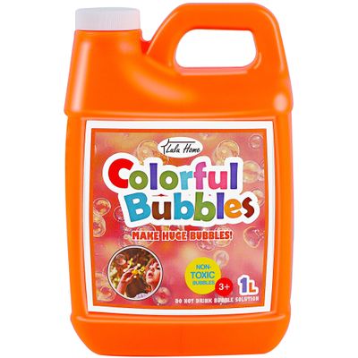 Lulu Home Concentrated Bubble Solution, 1 L/ 33.8 OZ Refill for Bubble Machines, Giant Wands, and Blowers - Up to 2.5 Gallons for Kids' Birthday Parties