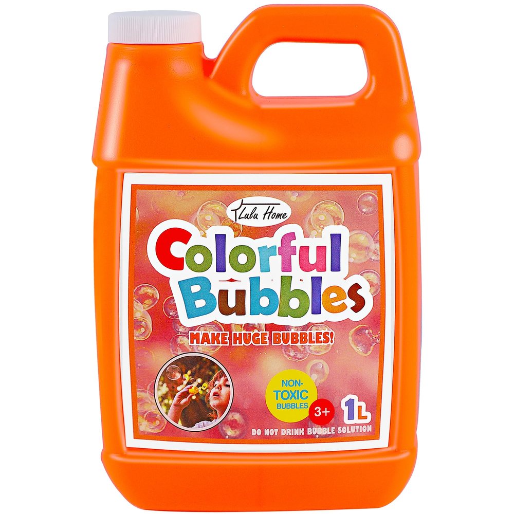 Lulu Home Concentrated Bubble Solution, 1 L/ 33.8 OZ Refill for Bubble Machines, Giant Wands, and Blowers - Up to 2.5 Gallons for Kids' Birthday Parties