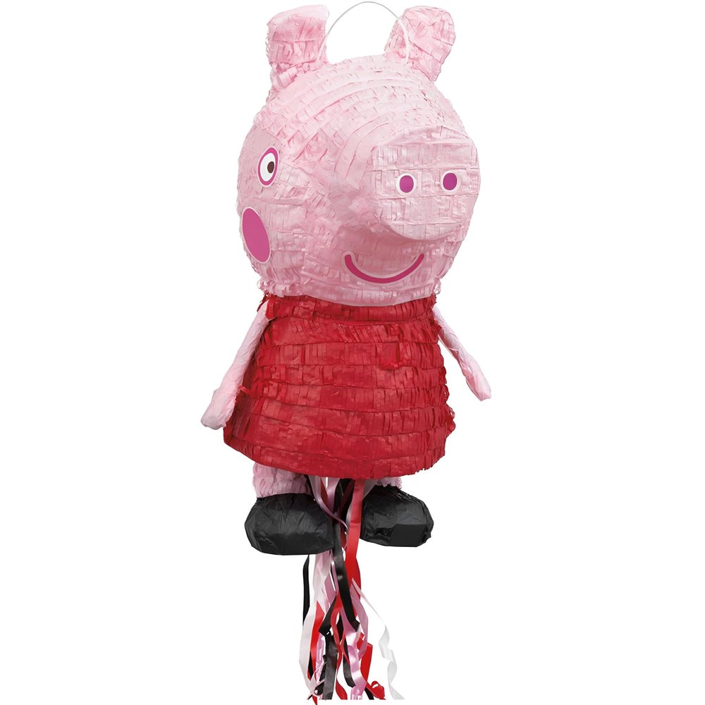 Multicolor Peppa Pig Poppy 3D Paper Pinata - 19" - Ideal for Kids' Parties & Celebrations, 1 Pc.