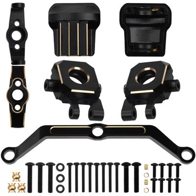 ShareGoo Brass Steering Blocks Knuckle Caster Blocks C-Hubs Diff Cover Steering Links Compatible with Traxxas TRX4M 1/18 RC Crawler Car Upgrade Parts