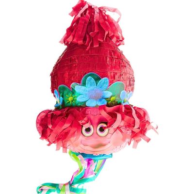 Multicolor Poppy 3D Pull Paper Pinata - 17" - Perfect for Parties & Events, 1 Pc.