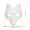 TOYANDONA 2Pcs White Plain Masks, PU Fox Mask Unpainted Masquerade Masks, DIY Animal Unpainted Craft Mask for Cosplay Masquerade Parties Costume Accessory view 4