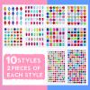 Leyndo 24 Pack Paper Mache Art Mask White Craft Masquerade Masks and Gem Stickers DIY Blank Mardi Gras Halloween Cosplay Party (Half Face Style) view 4
