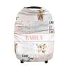 Personalized Baby Car Seat Cover for Babies with Name, Custom Plaid Baby Car Seats Canopy for Girls, Nursing Breastfeeding Stroller Covers Infant Car Seat Canopies for Newborn (Farm Theme Pink) view 1
