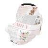 Personalized Baby Car Seat Cover for Babies with Name, Custom Plaid Baby Car Seats Canopy for Girls, Nursing Breastfeeding Stroller Covers Infant Car Seat Canopies for Newborn (Farm Theme Pink) view 2