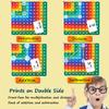 1-9 Addition Chart & 9x9 Multiplication Tables, Right-Angled Rainbow Square 100 Bubbles Math Games Multiplication Games for Multiplication Study Division Learning Math Manipulatives view 2