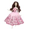 Fashion Tutu Ballet Dress for 11.5" Doll Clothes Outfits 1/6 Dolls Accessories Rhinestone 3-Layer Skirt Ball Party Gown (deep Pink) view 2